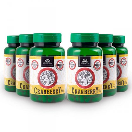 Cranberry Cápsulas de 500 mg  70 % Frutos 6 und 60 cáps cada