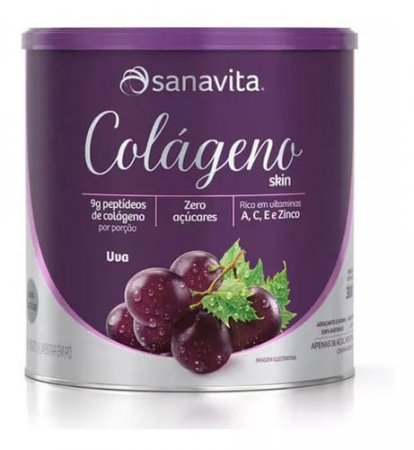 Colágeno Skin Uva Lata Com 300g - Sanavita