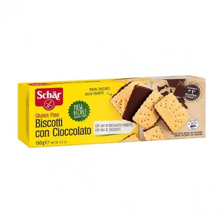 Biscoito Schar com chocolate amargo sem glúten 150g