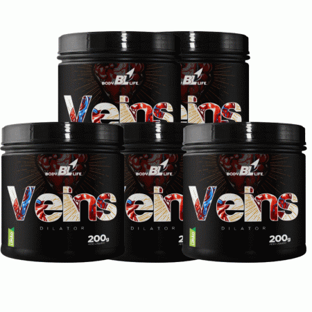 Pre Treino Natural Dilator Veins 5 Un Em Pó Com 200g Limão - Linduras