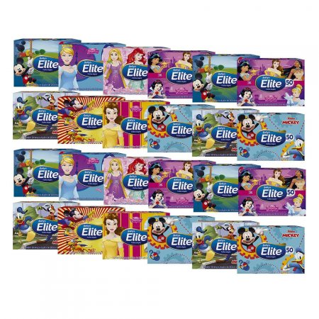 Lenço De Papel Elite 12 Pacotes Disney Sortidos