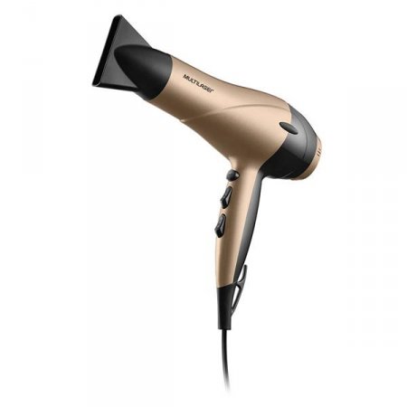 Secador de Cabelos Multilaser Gold 220V 2000W 2 Velocidades e 3 Combinações de Temperatura Dourado - EB020