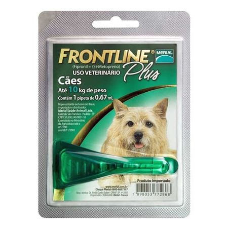 Antipulgas e Carrapatos Frontline Plus para Cães até 10 Kgs