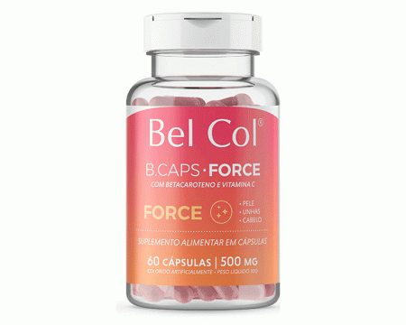 Fortalecedor de Unhas e Cabelos Bel Col B Caps Force 60caps