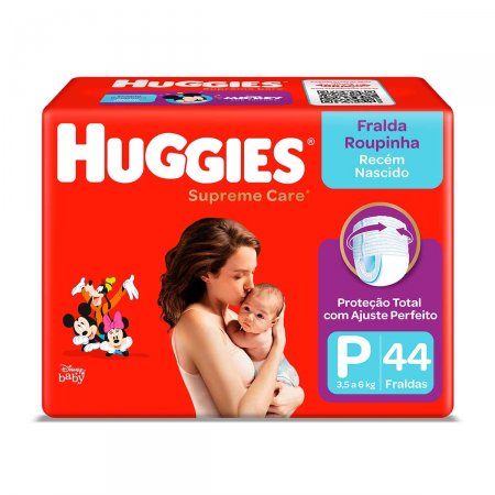 Fralda Roupinha Huggies Supreme Care Tamanho P com 44 unidades