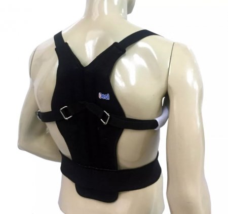 Corretor Postural Completo Magnético  Preto M  CI-020A