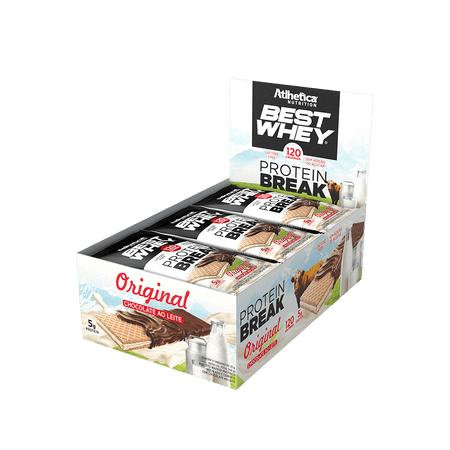 Best Whey Protein Break Original Cobertura Chocolate ao Leite Best Whey Protein Break Original Display 12 Sachês 25g