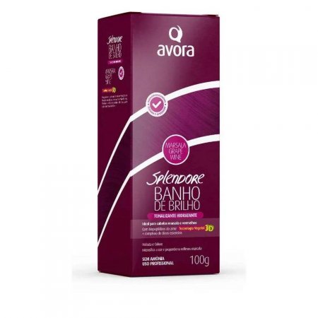 Tonalizante Avora Banho de Brilho Marsala Grape Wine 100g