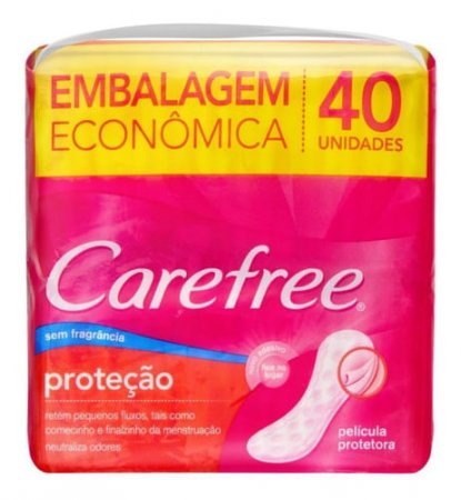 Protetor Diário Proteção Com Perfume, Carefree, 40 Unidades