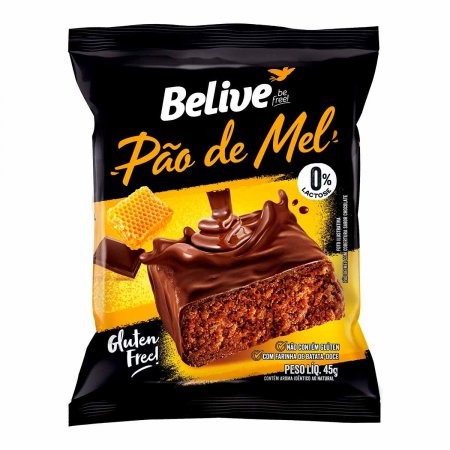 Pão de Mel Belive Sem Glúten com 45g