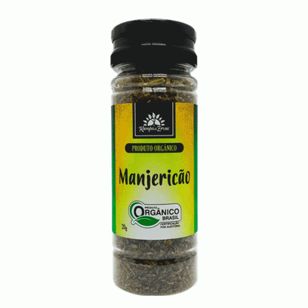 Manjericão Orgânico desidratado Kampo de Ervas frasco 20 g