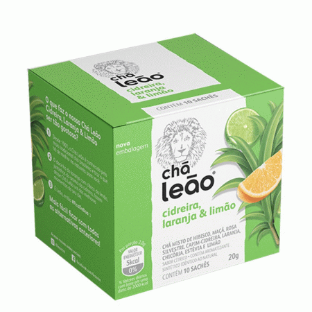 Chá Leão Cidreira, Laranja e Limão em sachês - 10 unidades