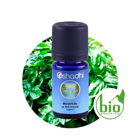 Óleo Essencial de Manjericao qt. Metil Chavicol 5ml Oshadhi