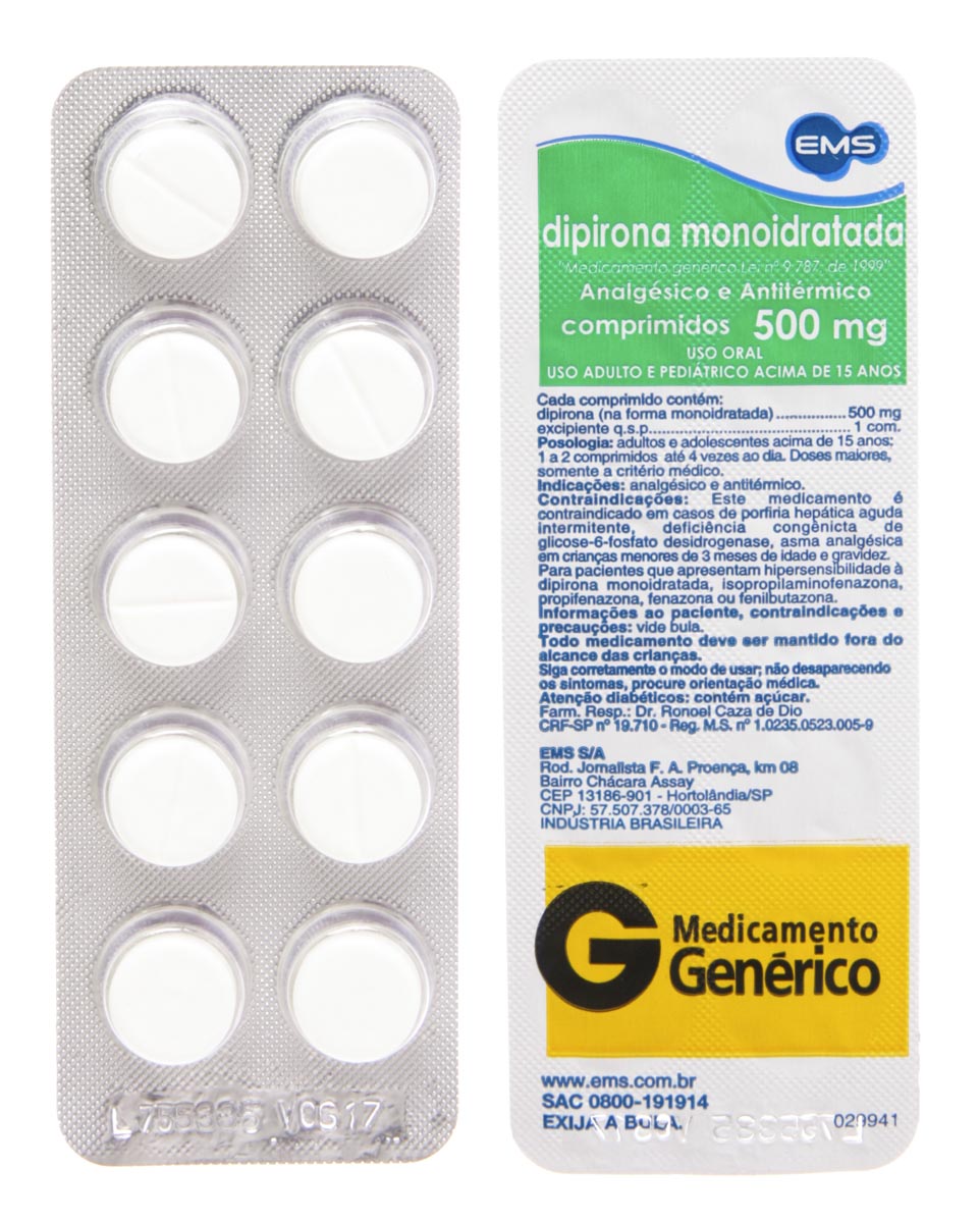 Dipirona Sódica 500mg