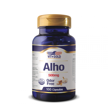 Óleo de Alho 500mg Odor Free Vitgold 100 cápsulas
