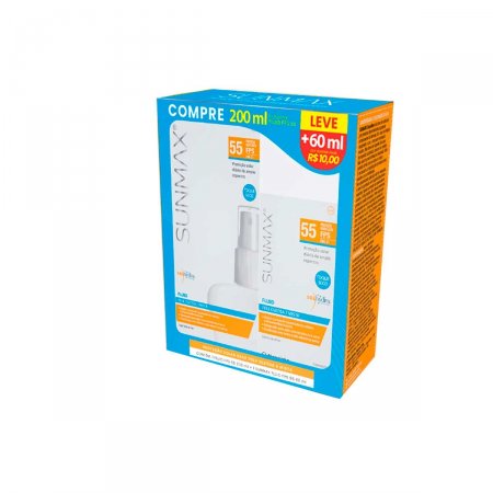 Kit Protetor Solar Sunmax Fluid FPS55 com 200ml + 60ml