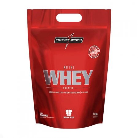 NUTRI WHEY PROTEIN (1,8Kg - Refil) - Morango - IntegralMedica