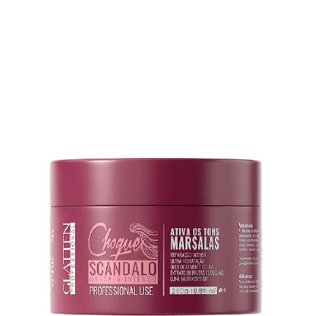 Glatten Professional Choque de Cores - Matizador Marsala Intensificador de Tons 250g