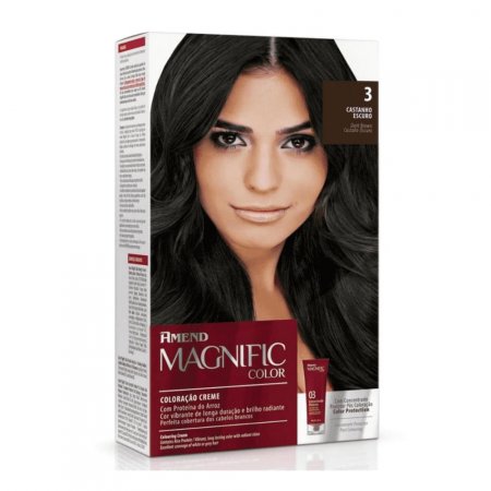 Coloração Magnific 3 Castanho Escuro Amend 50G