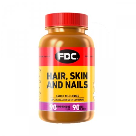 Suplemento Vitamínico Mineral FDC Hair, Skin and Nails com 90 Comprimidos
