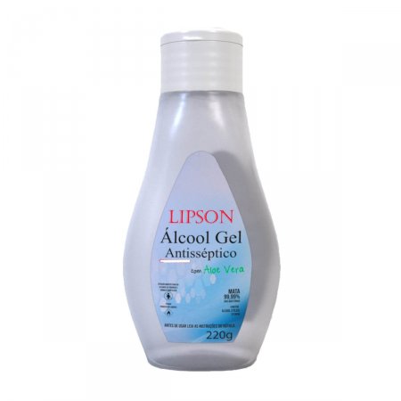 Álcool Gel Antisséptico Lipson Aloe Vera com 220g