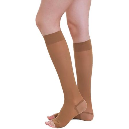 Meia Panturrilha Venosan 6000 - Média Compressão - Aberta - Bronze - G