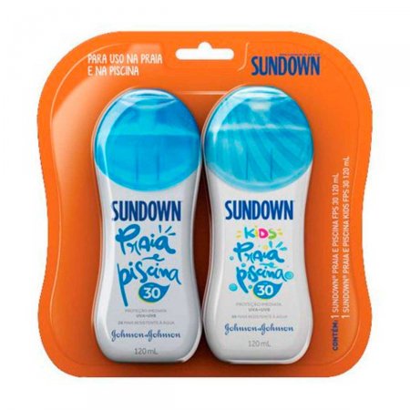 Kit Protetor Solar Corporal Sundown com 1 Protetor Infantil Kids FPS 30 com 120ml + 1 Protetor Adulto FPS 30 com 120ml