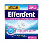 Limpador de Dentadura Antibacteriano Efferdent com 20 Tabletes