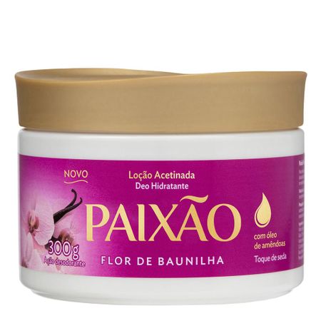 Loção Acetinada Paixão Hidratante Flor de Baunilha 300g