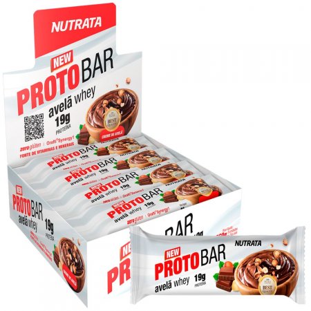 Protobar Avelã Whey Display C/ 8 Barras 70Gr