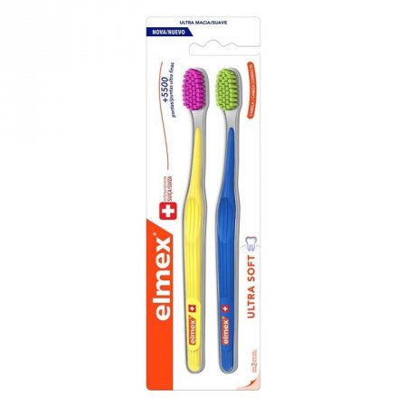 Escova Dental Elmex Ultra Soft com 2 unidades