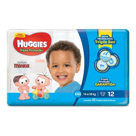 FRALDA HUGGIES TRIPLA PROTEÇÃO JUMBINHO - XXG - 12