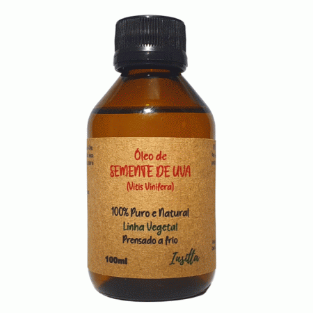 Óleo Vegetal de Semente de Uva Insitta 100% Puro e Natural  100ml