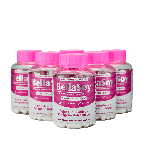 Kit 6 potes Cabelo Pele Unha BellaSoy (Ácido Hialurônico | Biotina | Colágeno | Vitaminas | Sais Minerais)