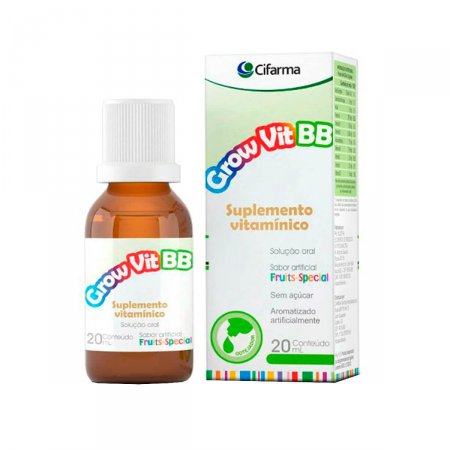 Polivitamínico Grow Vit BB Gotas com 20ml