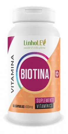 Biotina 60 Cápsulas 400mg - Linho Lev - A