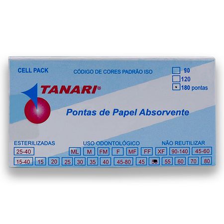 Cone De Papel Absorv Cell Pack Com 180 - Tanari Cone De Papel Absorv Cell Pack 50 Com 180 - Tanari