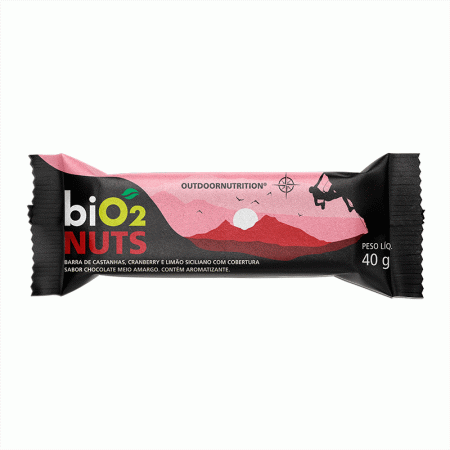 biO2 Nuts Cranberry Com Limão Siciliano 40g - biO2