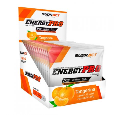 Energy Pro 15 Sachês 30g Pré e Pós Treino Sudract- Tangerina