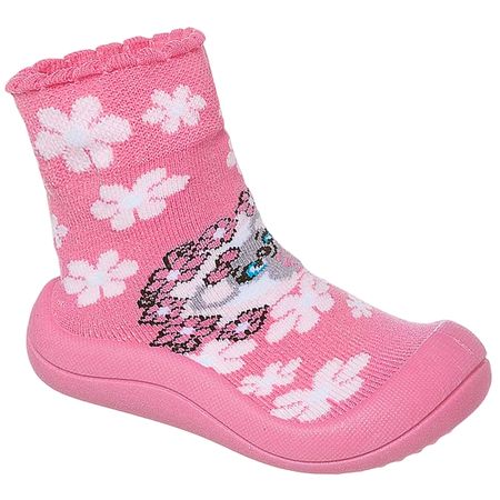 Meia c/ Sola para bebê Coala Rosa - Keto Baby KB22051-2 MEIA COM SOLA PINK-17/18