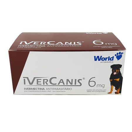 Ivercanis 6mg World Cães Dispay 12cx de 4 comprimidos