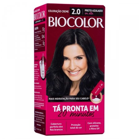 Mini Kit Biocolor Coloração Creme Preto Azulado Incrível 2.0 com 1 unidade