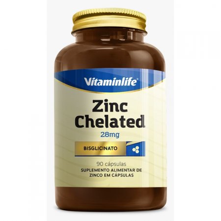 Zinc Chelated Sup. Alimentar de Zinco -90 Cáps Vitaminlife