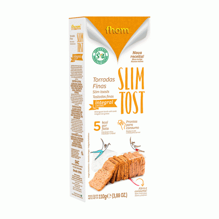 Torrada Slim Tost Integral 110g - Fhom