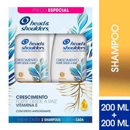 Kit Shampoo Head&Shoulders Crescimento Forte Desde a Raiz com 2 Unidades