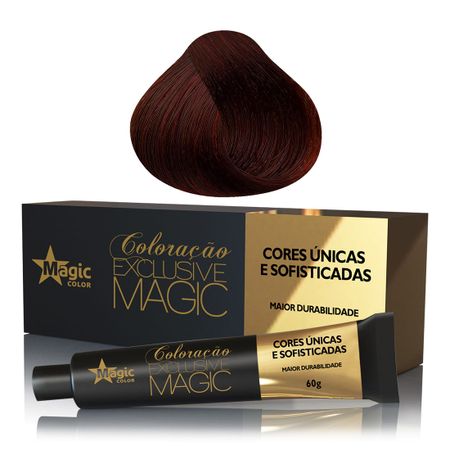 Coloração Exclusive Magic - 55.62 - Castanho Claro Vermelho Irisado Especial - 60g