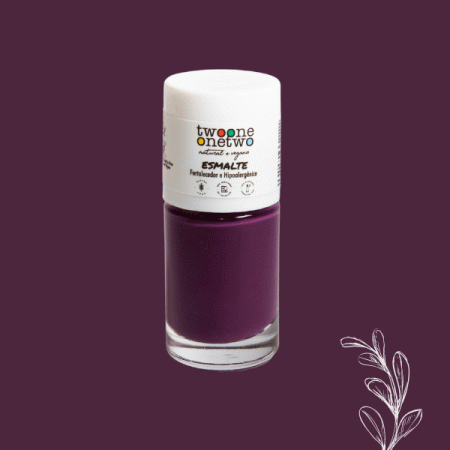 Esmalte Fortalecedor Hipoalergênico Argan Twoone Onetwo Natural Vegana Cor Purple