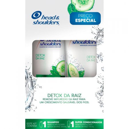 Kit Head & Shoulders Shampoo 200ml + Super Condicionador Detox da Raiz 170mL