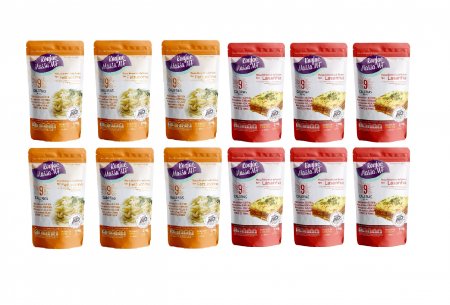 Kit com 6 Massa Alimenticia de Konjac Tipo Lasanha + 6 Fettuccine