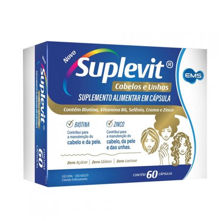 Suplevit Cabelos e Unhas com 30 Cápsulas EMS